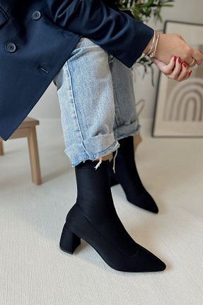 بوت / نیم بوت مشکی زنانه چرم مصنوعی POLKA STORE - کد 768950144