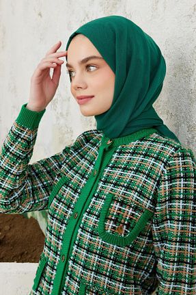 شال سبز زنانه پنبه ای Qef - کد 814602957