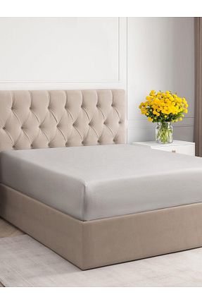 ست ملحفه دونفره طوسی پنبه ای turkanlarhome - کد 856293749