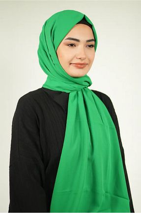 شال سبز زنانه کرپ LOSYANA - کد 856318055