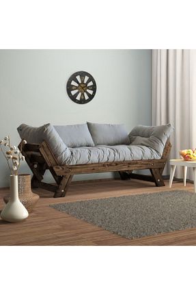 کاناپه طوسی Keten Woodesk - کد 55801747