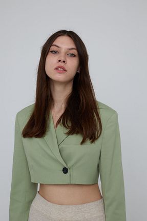 کت سبز زنانه Fitted Saade - کد 856312573