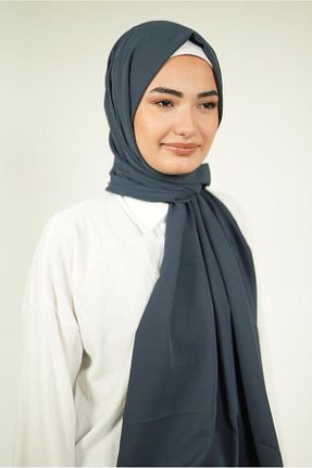 شال آبی زنانه کرپ LOSYANA - کد 856319201