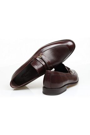 کفش کلاسیک قهوه ای مردانه چرم خالص Butik - کد 856338620