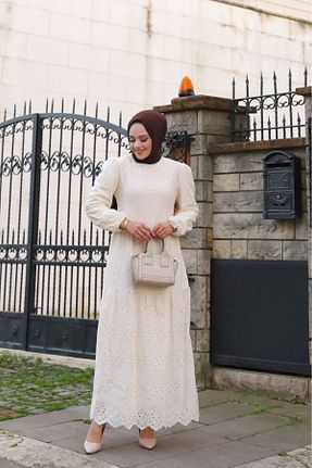 لباس بژ زنانه بافتنی PİNK FLY - کد 798259907