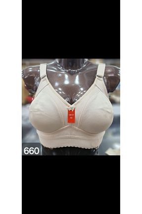 سوتین ورزشی بژ زنانه ساده F.K - کد 856340304