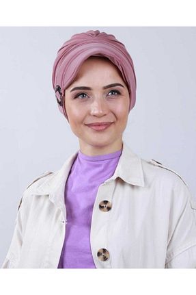 روسری صورتی پنبه پلی استر ŞURA ŞAL - کد 68114131