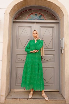 لباس سبز زنانه بافتنی PİNK FLY - کد 791233360