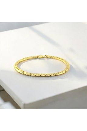 دستبند طلا بژ زنانه 14 عیار Altınkaynak - کد 856340561