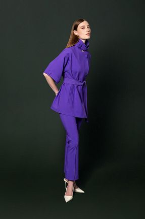 شلوار بنفش زنانه پارچه KAMEYA - کد 856341595