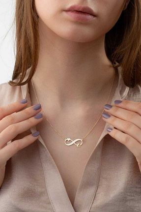 گردنبند نقره طلائی زنانه 24 عیار GÜMÜŞ - کد 349170180
