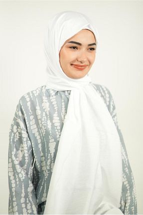 شال سفید زنانه پلی استر LOSYANA - کد 856343037