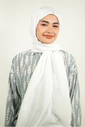 شال سفید زنانه پلی استر LOSYANA - کد 856343037