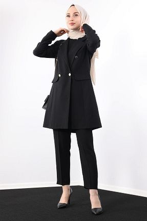 ست بالاتنه و پائین تنه حجاب مشکی زنانه سایز بزرگ giz astore - کد 647336103