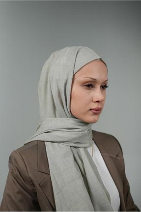 شال فیروزه ای زنانه پلی استر LOSYANA - کد 856356806