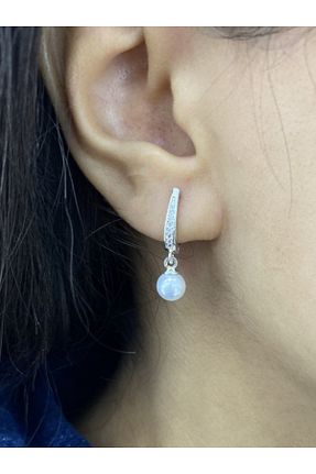 گوشواره مروارید سفید مروارید فرهنگی bymissmücevherat - کد 802943756