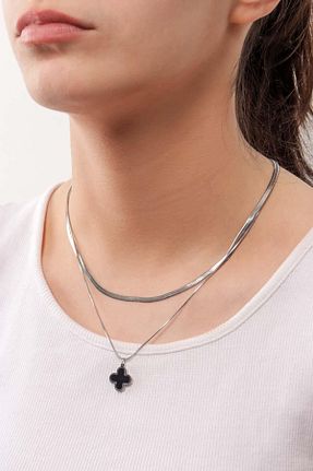 گردنبند استیل ( فولاد ) زنانه استیل (فولاد) Pikas - کد 790181297