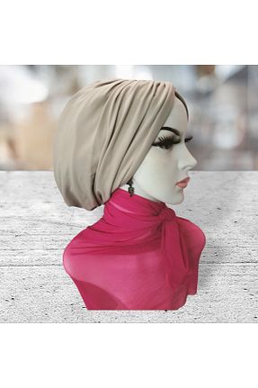 کلاه شنای حجاب بژ زنانه Balbaytesettur - کد 824924510