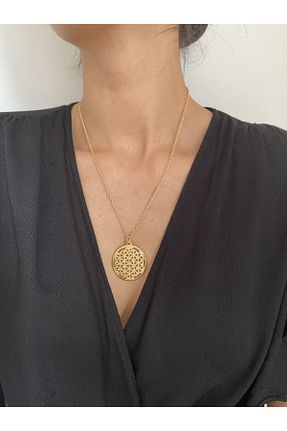 گردنبند جواهر طلائی زنانه روکش طلا MagicStone - کد 81706194