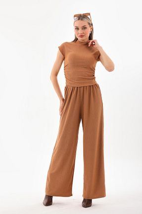 ست بالاتنه و پائین تنه قهوه ای زنانه بافتنی NAVY - کد 809118825
