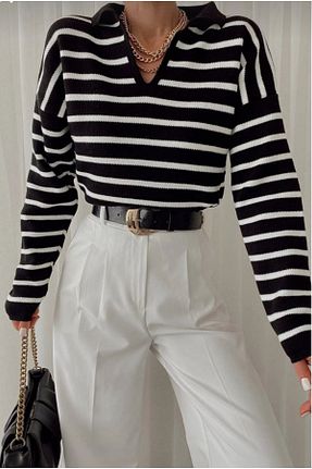 پلیور مشکی زنانه رگولار Butik - کد 856466299