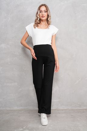 شلوار گرمکن بارداری مشکی زنانه پنبه ای Miss Dünya Lissa - کد 856450032