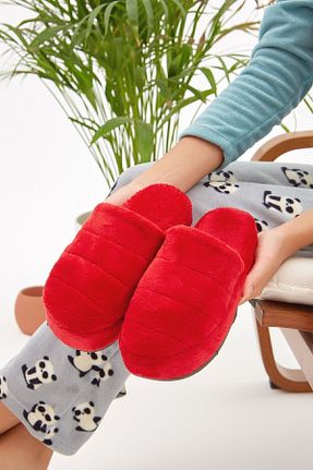 دمپائی خانگی قرمز زنانه پارچه ای Moda Devrin - کد 357973760