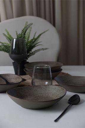 بشقاب قهوه ای ظروف سنگی Keramika - کد 827612944