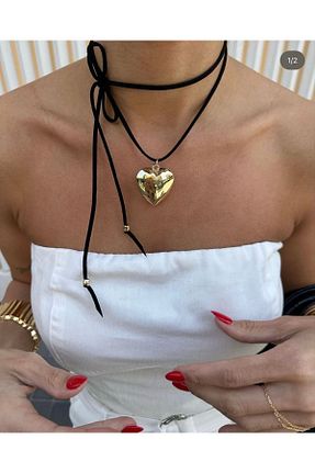 گردنبند جواهر طلائی زنانه فلزی Pao Rosa - کد 855231000