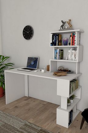 میز تحریر سفید 148 سانتی متر Moonlife - کد 48821404