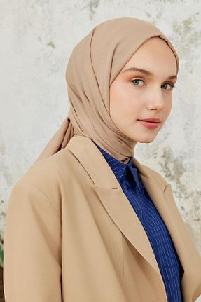شال قهوه ای زنانه پنبه ای Qef - کد 814624798