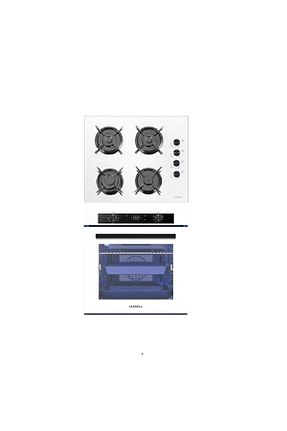 ست هود و اجاق گاز سفید گارانتی نمایندگی رسمی Luxell - کد 675680151