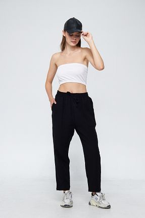 شلوار مشکی زنانه پنبه ای Linen Butik - کد 856307912