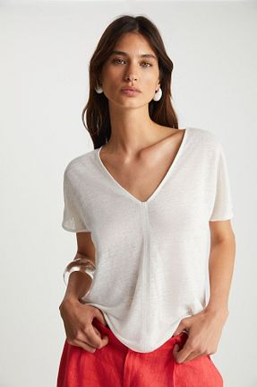 تیشرت نباتی زنانه رگولار boneqa barcelona - کد 841239923