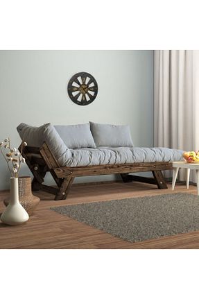 کاناپه طوسی Keten Woodesk - کد 55801747