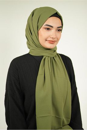 شال سبز زنانه کرپ LOSYANA - کد 856318409