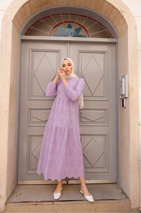 لباس بنفش زنانه بافتنی PİNK FLY - کد 791233343