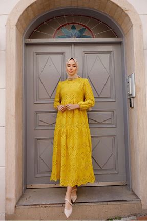 لباس زرد زنانه بافتنی PİNK FLY - کد 791233373