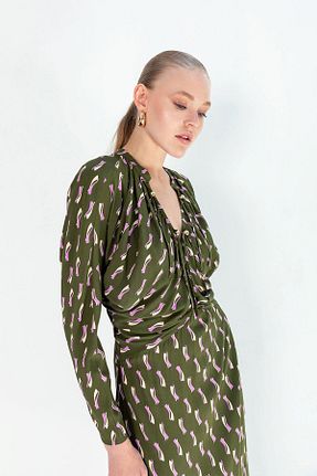 لباس خاکی زنانه بافتنی KAMEYA - کد 856354090