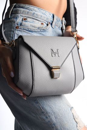 کیف دوشی طوسی زنانه چرم مصنوعی MOORBAG - کد 806215696