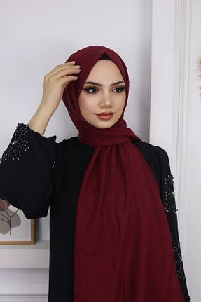 شال زرشکی زنانه پنبه ای feronis - کد 797926959
