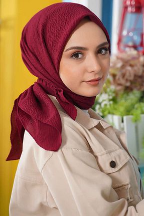 شال زرشکی زنانه جاز Şalland - کد 856406183