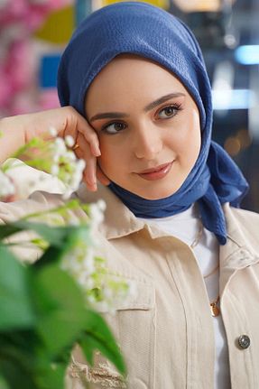 شال سرمه ای زنانه جاز Şalland - کد 856407953