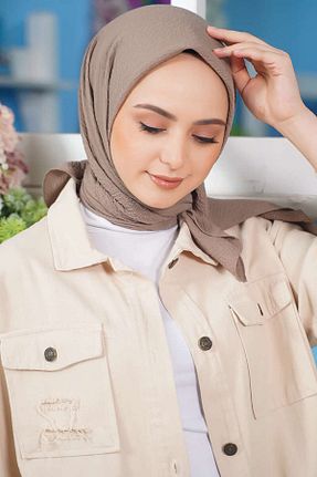 شال قهوه ای زنانه جاز Şalland - کد 856409324
