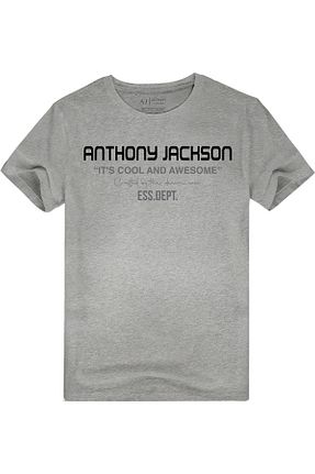 تیشرت طوسی مردانه سایز بزرگ ANTHONY JACKSON - کد 855322897