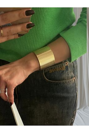 دستبند جواهر طلائی زنانه Hoop jewelery - کد 856447820