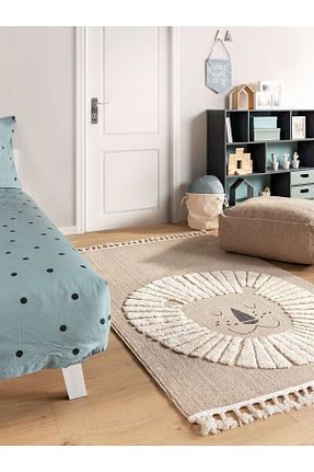 فرش قهوه ای آنتی آلرژی Turkrugs - کد 856309888