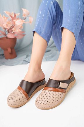دمپائی بژ زنانه پاشنه پر epaavm - کد 767877503