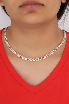 گردنبند نقره سفید زنانه Midyat Nurtaş Gümüş - کد 129841223