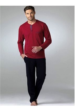 ست لباس راحتی زرشکی مردانه ساده Pierre Cardin - کد 68405583